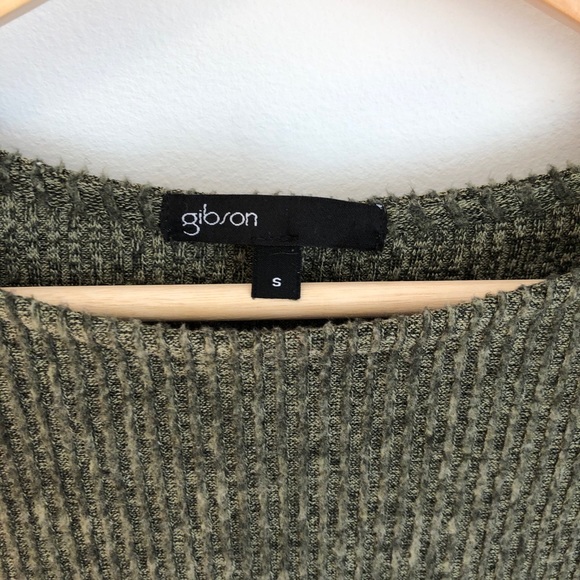 Gibson twist olive green knit jersey top - Picture 4 of 4